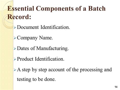 Pharmaceutical Batch Manufacturing Record Template Templates
