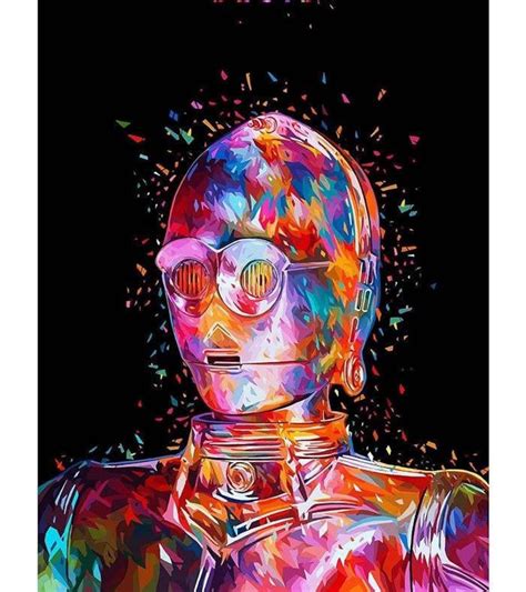 C3p0 Star Wars Diy Paint By Numbers 40x50 Same Day Au Shipping Etsy