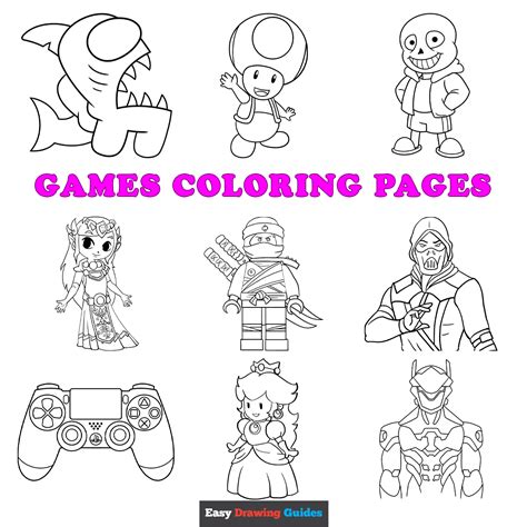 Free Printable Games Coloring Pages For Kids