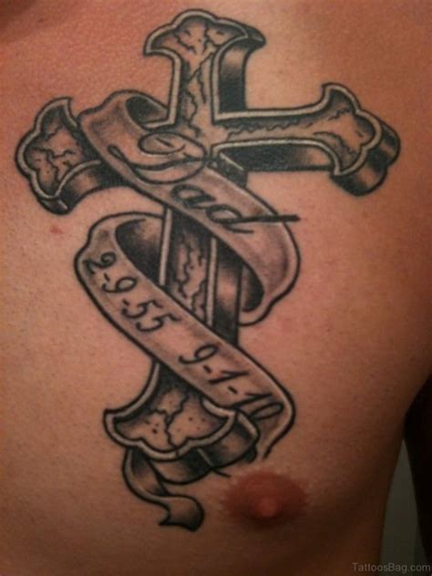 59 Good Looking Cross Tattoos Designs For Chest