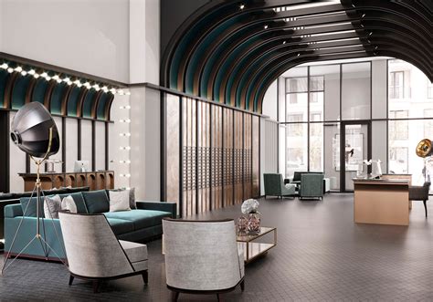 Lobbies In Art Deco Style For A New Development Oanda London Design
