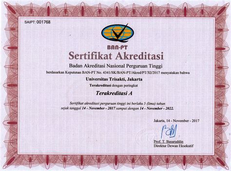 Akreditasi Universitas Trisakti Homecare24