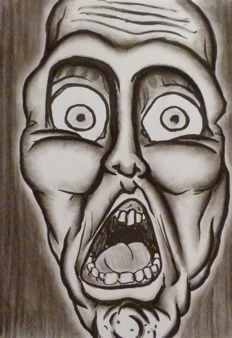 Scary Face Drawing Drawing Image
