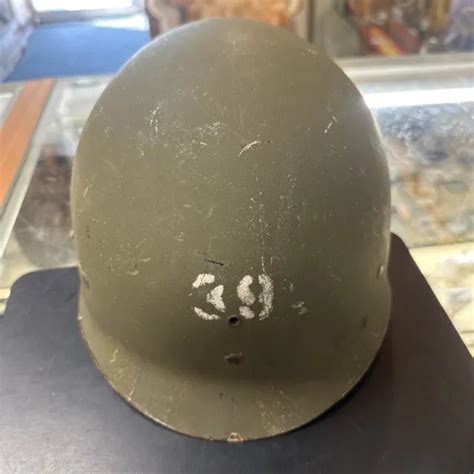 Vintage Wwii Ww2 Us Army Military M1 Fiberglass Helmet Liner Shell