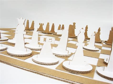 Cardboard Chess Set Chess Set Chess Chess Pieces