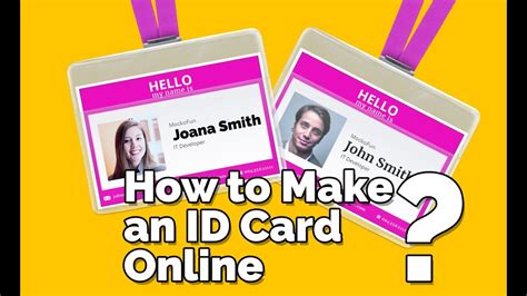 These id cards don't take much work to make, but can help give you a lot of peace of mind. How to Make An ID Card Online - YouTube
