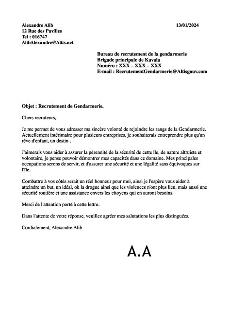 Modèle de lettre pour des condoléances. Candidature acceptée -  Service 1  Candidature Alexandre ...