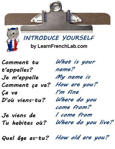 Beginning conversational french | Exercises in French