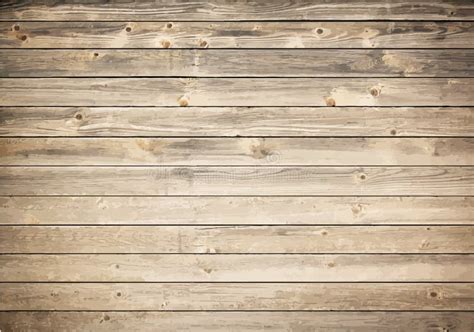 Grunge Wooden Texture With Horizontal Planks Stock Vector