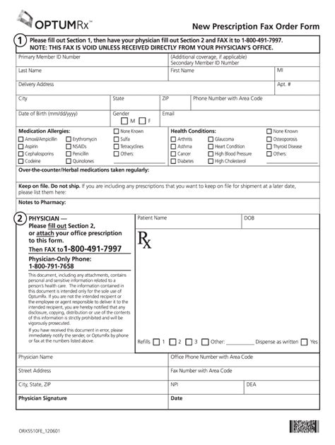 Prescription Fax Form Fill Out And Sign Online Dochub