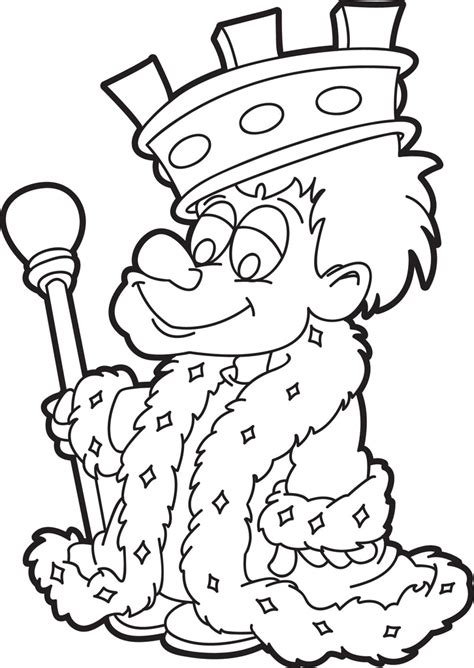 Printable Cartoon King Coloring Page for Kids – SupplyMe