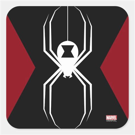 Avengers Black Widow Icon Square Sticker Zazzle