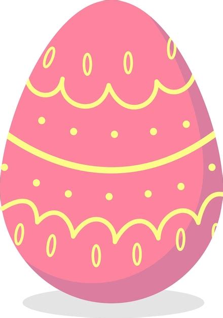 Premium Vector Cute Pink Easter Eggvector Illustration Of Easter