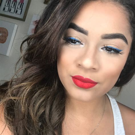 Holiday Makeup Easy Red White And Blue Jasmine Maria