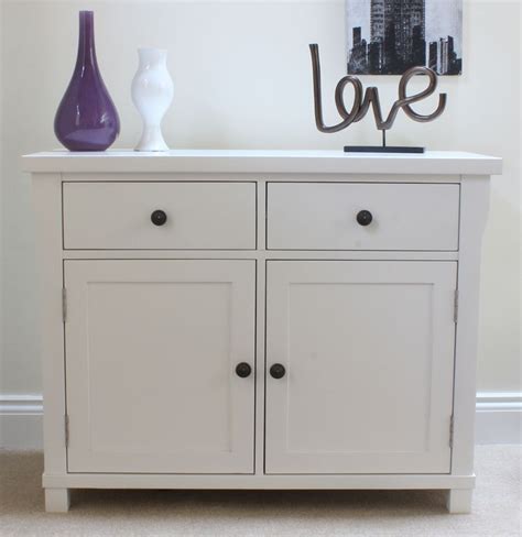 New England Solid White Painted Furniture Small Sideboard Cupboard Ebay