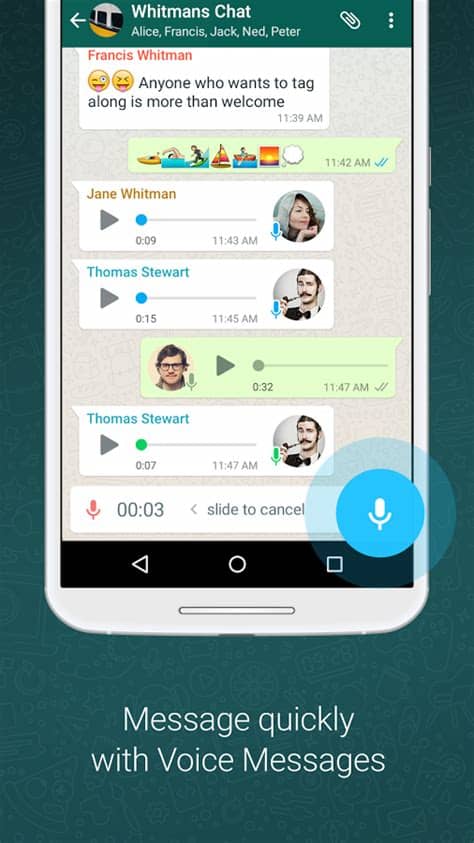 Possibility to get to know the whatsapp status of your contacts (provided that they haven't decided to hide it). WhatsApp Messenger for Android - Free download and ...