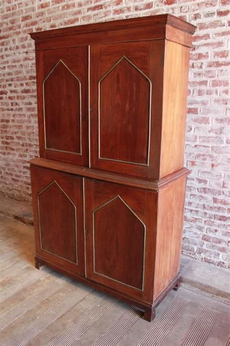 Linen cabinets hollis 20″w x 68″h linen cabinet in white. Mahogany Neo-Gothic Linen Press Cabinet with Brass Inlay ...