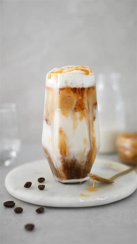 Homemade Caramel Iced Latte Recipe The Little Blog Of Vegan