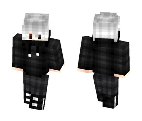 Get Hoodie With White Hair Dude Minecraft Skin For Free