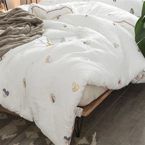New Cotton White Thick Autumn Winter Quilt With Cotton Wadding Warm Quilt Duvet Comforterquilts
