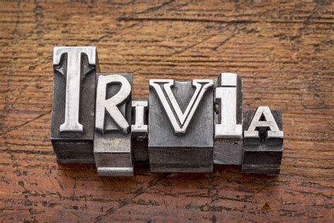 Free printable general trivia questions and answers and other general trivia resources including interactive trivia games and printable trivia in various formats. Trivia Night - Milltown Bar & Grill
