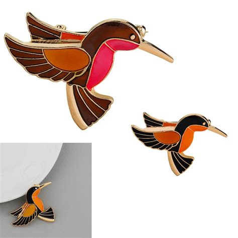 Colorful Kingfisher Pin Enamel Alcedo Pins And Broches Flying Bird