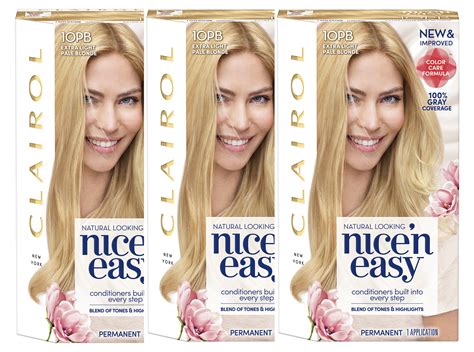 Clairol Nice N Easy Permanent Hair Color PB Extra Light Pale Blonde Pack Walmart Com