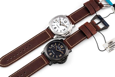 Panerai A Rare Special Edition Set Of Dlc Coated Stainless Steel And