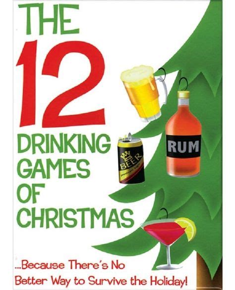The 12 Drinking Games Of Christmas Adult Holiday Party Game Xmas New