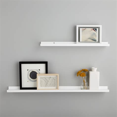 White Ledge Wall Shelves The Container Store