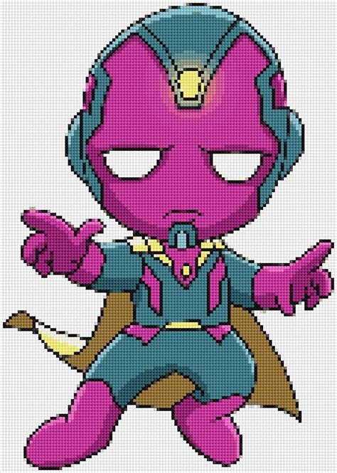 The Vision Movie Version Ultimate Chibi Cross Stitch And Plastic Canvas Cross Stitch Quotes