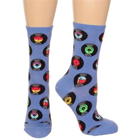 Socksmith Accessories New Spin The Beat Record Socks In Periwinkle