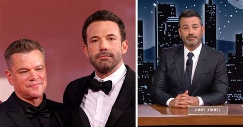 Jimmy Kimmel Shared Matt Damon And Ben Affleck Offered To Pay His Staff