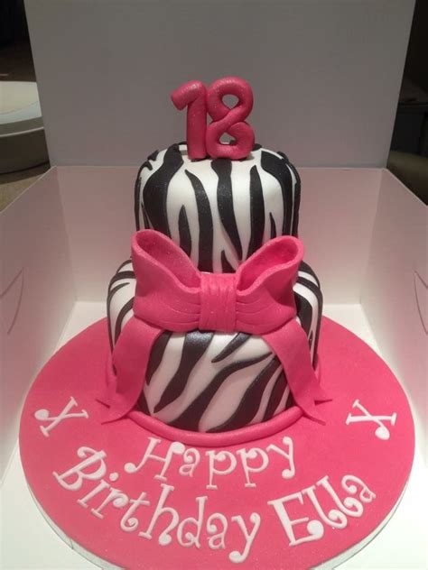 Zebra And Pink 18th Lizzie S Cake Factory Cake Factory Cake 18th
