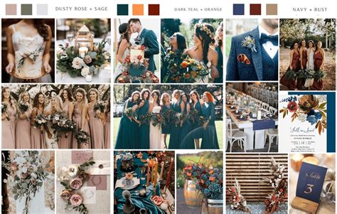 8 Fall Wedding Color Schemes Perfect For Autumn