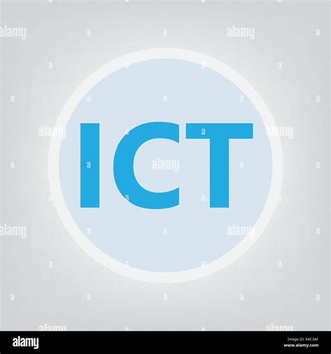 Ict Information And Communications Technology Acronym Vector