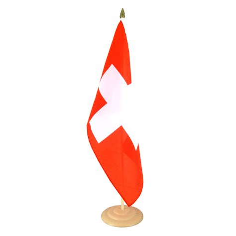 Les proportions du drapeau suisse sont de 1:1. Grand drapeau de table Suisse - 30 x 45 cm - M. Drapeaux