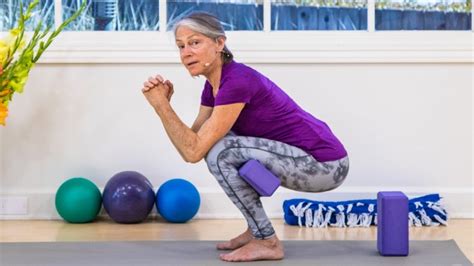 Squat onto a box or a chair. Squat Modifications with Patricia Sullivan