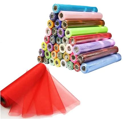 buy tulle sheer wedding organza roll fabric 19 colors choose for wedding