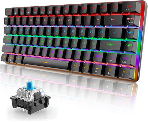 Rechargeable Bluetooth 50 Wireless Mechanical Gaming Keyboard Rainbow