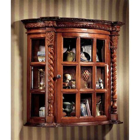 Antique chinese rosewood wall mount curio cabinet 37 5in h x 23in l x 4 5in d this rosewood wall mount cabinet made in ancient chinese style is a unique style and reliable artistry. Wall Mounted China Cabinet - Home Furniture Design