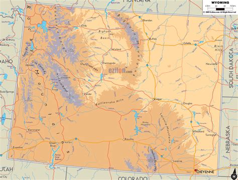 Map Of Us Wyoming Topographic Map Of Usa With States