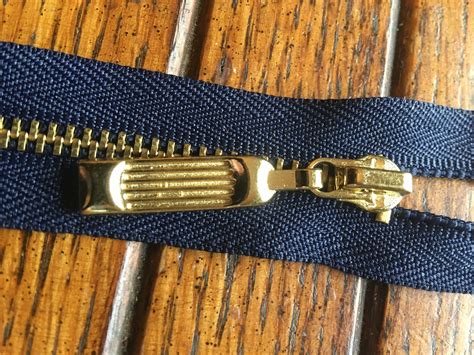18 Inch Separating Zipper Wsolid Brass Special Pull 45 Etsy