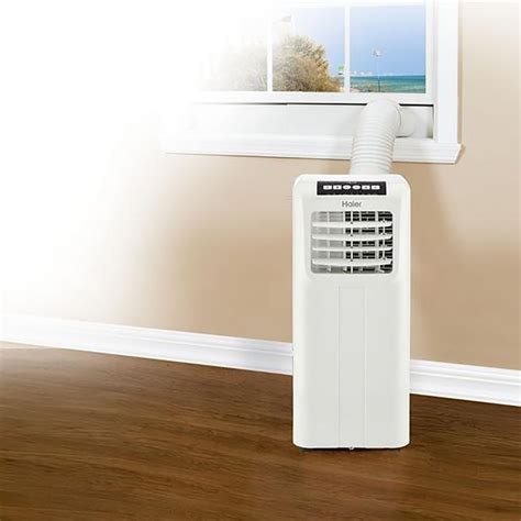This little guy can easily cool a room up to 250 square feet in a matter of minutes. Haier HPP08XCR Portable Air Conditioner 8,000 BTU Small ...