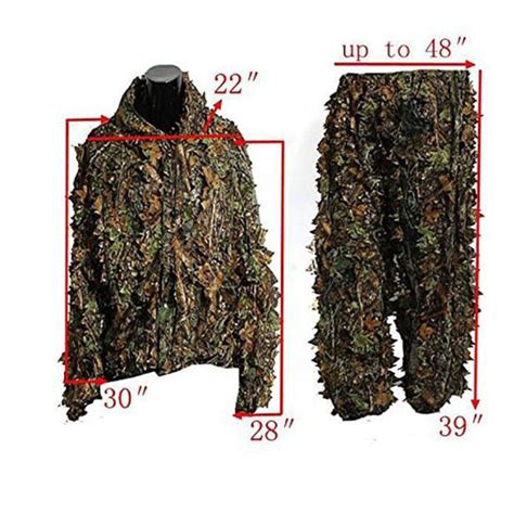 3d Ghillie Suit Woodland Tarnanzug Camo Camouflage Kleidung Jagd Einheitsgröße Ebay