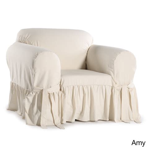 Classic Slipcovers Ruffled Cotton Arm Chair Slipcover
