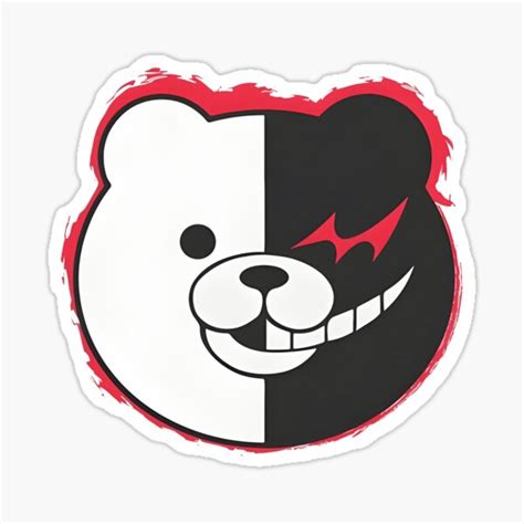 Monokuma Face Sticker For Sale By Hseyischult Redbubble