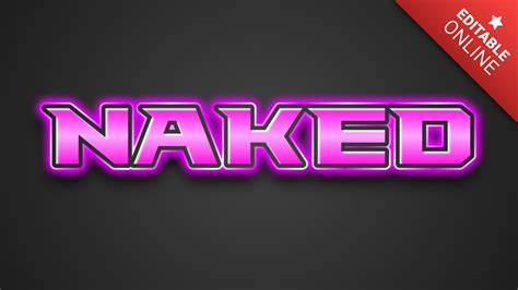 Naked Text Effect Generator