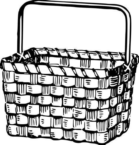 Black And White Clipart Basket 10 Free Cliparts Download Images On