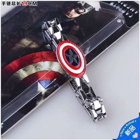 Cool Avengers Captain America Shield Flag Zinc Fashion Bracelets Best